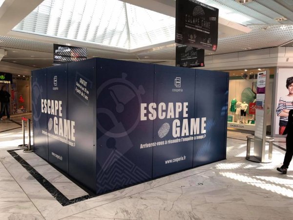 MNBOX fabrique votre escape gamme éphémère en carton imprimé.