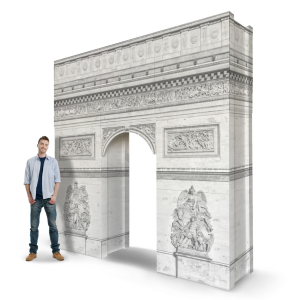 Arc de Triomphe en carton 3 x 3 x 0,75 m