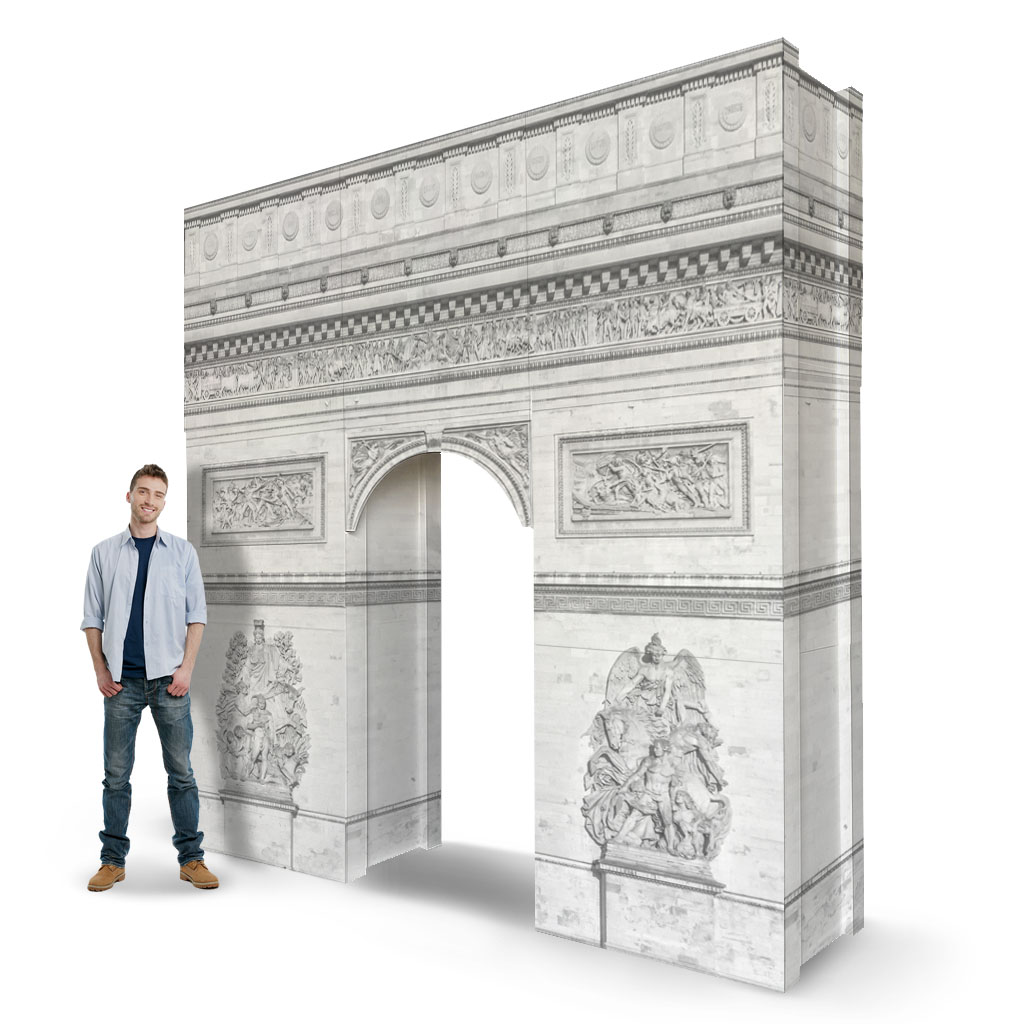 Arc de triomphe décor en carton