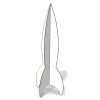 Fusee-200cm-1plaque-BLANC Fusee-200cm-1plaque-BLANC
