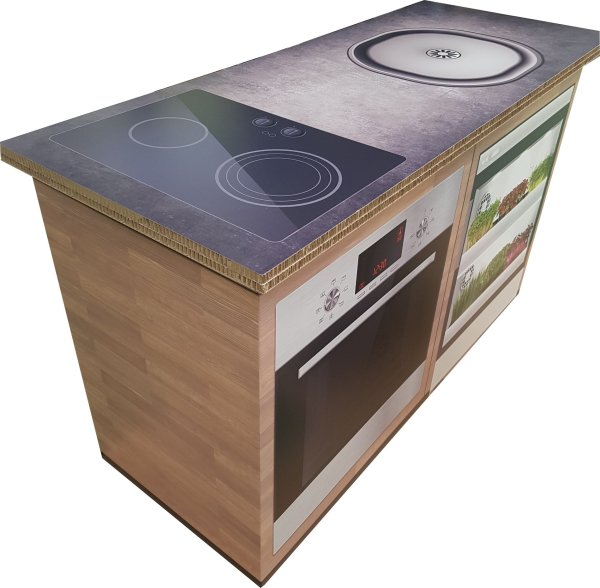 Grand comptoir en carton recyclé, écologique Comptoir en carton