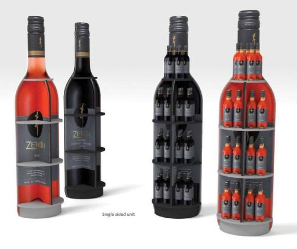 Présentoir a vin en carton