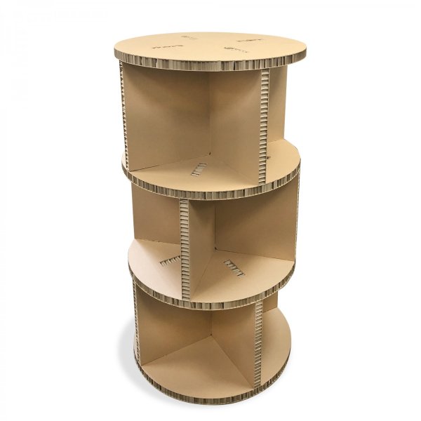 Présentoir colonne en carton recyclé colonne-etagere-2