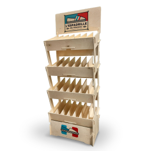 Display en bois sur mesure