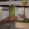 Stand en carton recyclé, économique. Stand en carton recyclé, économique.