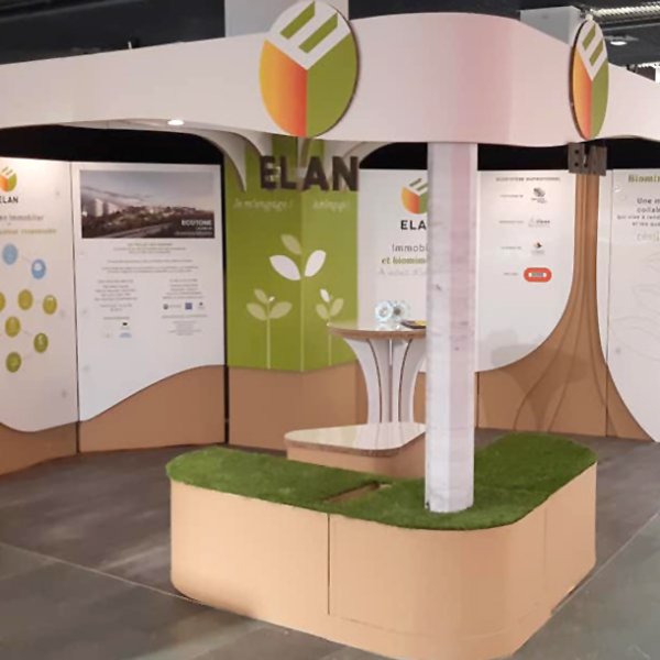 Stand en carton écologique stand-elan