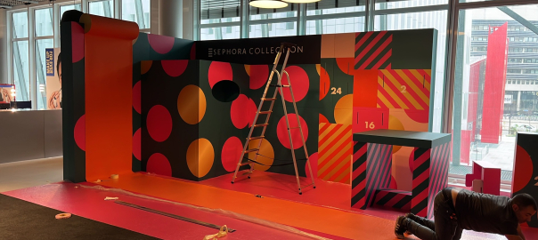 stand technique sur-mesure en un temps record popur une grande marque de cosmétique